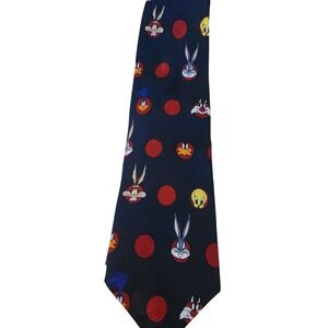 Vintage 1993 Looney Tunes Bugs Bunny Tweety‎ Sylvester Tie - Men's Y2k